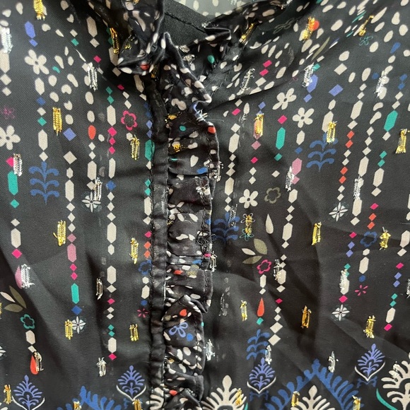 Forever That Girl Anthropologie Sheer Ruffled Blouse - Picture 6 of 10